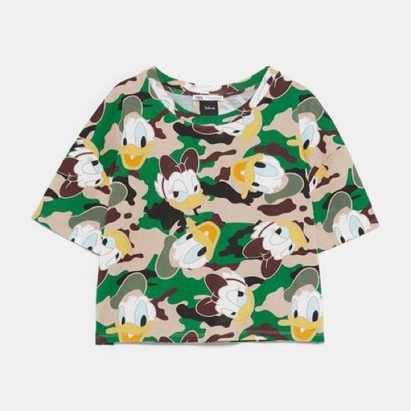 Zara Tops Zara Disney Daisy Donald Cropped Tshirt Poshmark